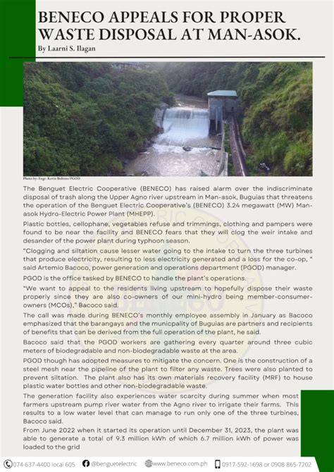 The Official Publication of the Benguet Electric CooperativeOct. .